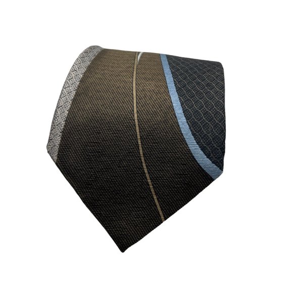 Covington Men's Brown Abstract Classic Silk Necktie  This is a wholesale item. T - Picture 7 of 7